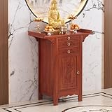 Personal Shrine Altar Table, Buddhist Altar De Muertos De Madera Shrine, Buddha Niche, Prayer Altar, Chinese Cabinet Pedestal Offering Table (26.8 * 19.3 * 42.5in)