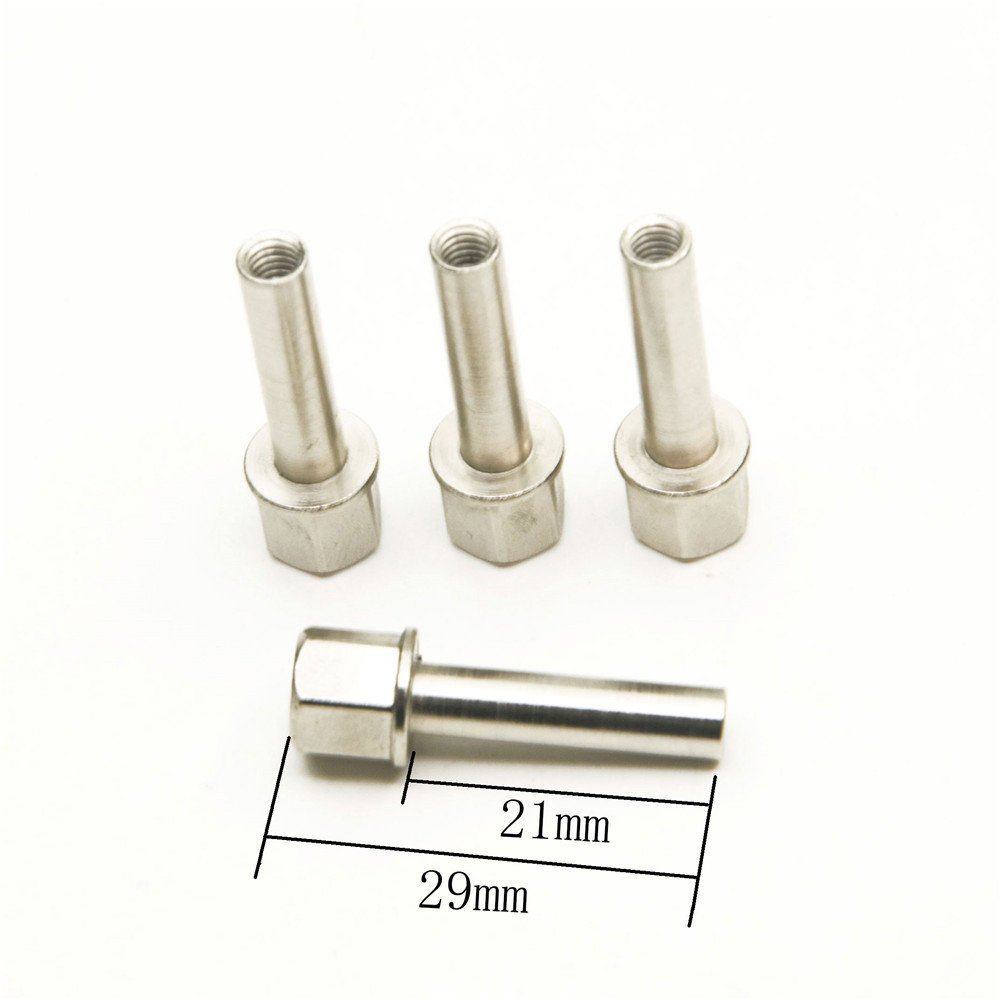 MOHEROMetal Center Nuts for 1/10 RC Crawler Car SCX10 Wraith 12mm Wheel Hub Hex Drive Adaptor 25mm Extension (25mm)