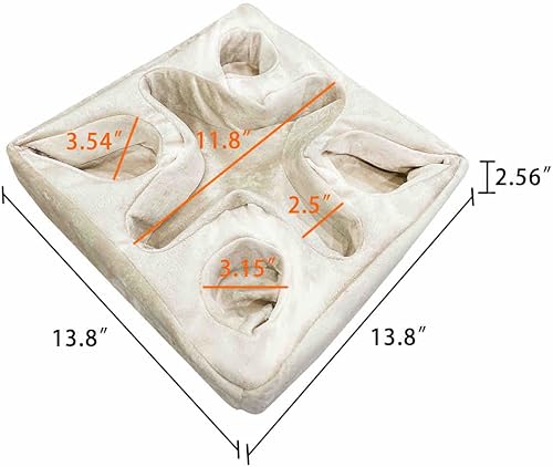 Miniatura 5 de Xchouxer Almohada para sofá y cama, bandeja de refrigerio de sofá para bebidascontrol remotosoporte para aperitivos (beige)