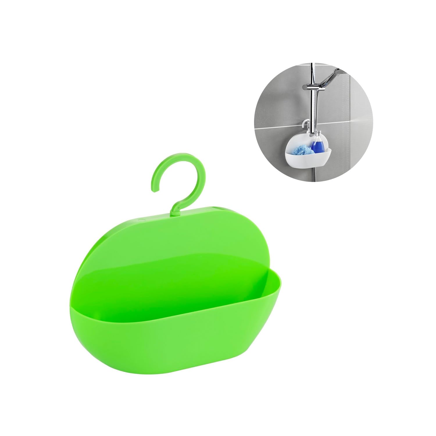 Avilia Grün Duschablage – Hängender Aufbewahrungskorb, Aus Kunststoff, 26 X 9 X 23 Cm,