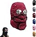 Winter Thermal Hat with Glass,Windproof Ski Maskes,Cap Fashion Warm Hat Detachable Neckband for Cycling,Trapper with Goggles (red)