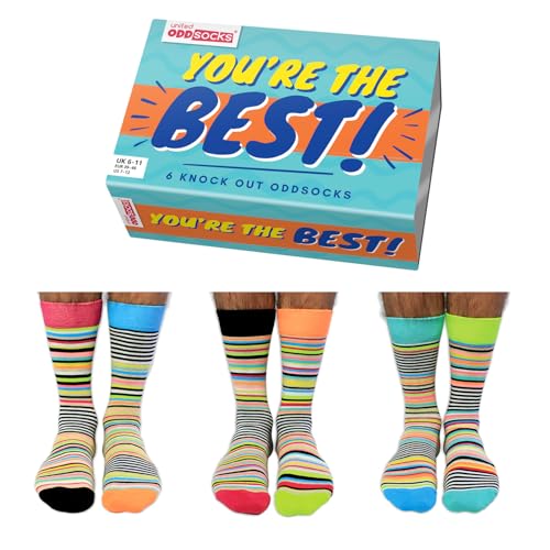 United Oddsocks - Confezione da 6 calzini da uomo, misura 40-46, misura 39-46