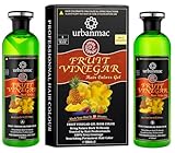 URBANMAC Fruit Vinegar Gel Hair Color Natural Hair Color Dye for Black Hair Dye (BLACK, 500ml x 2)