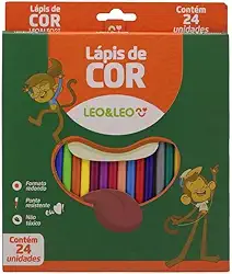 LAPIS 24 CORES RESINA REDONDO FLEX LEOELEO