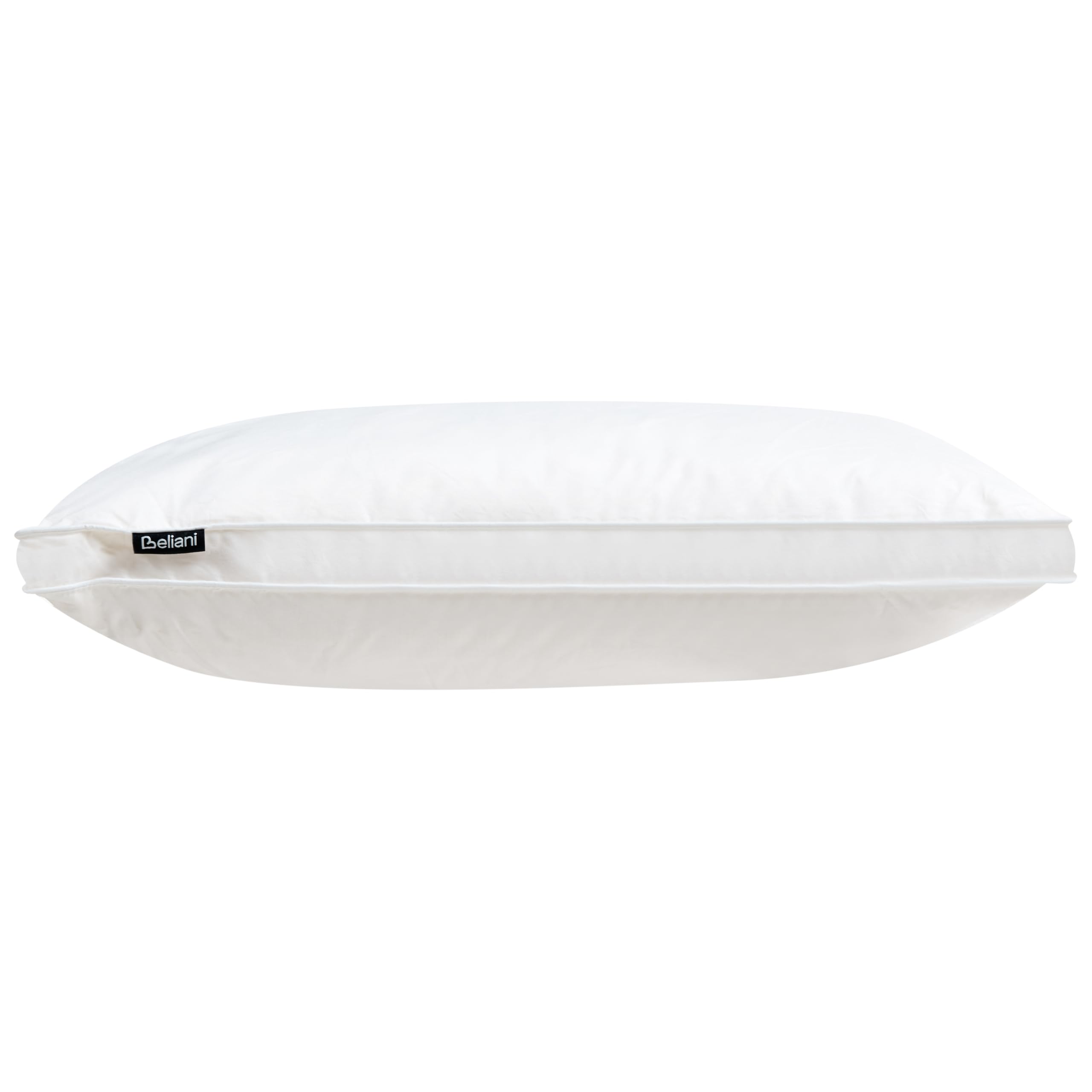 Cuscino Guanciale in Cotone e Morbida Piuma d'Anatra 50 x 60 cm Bianco