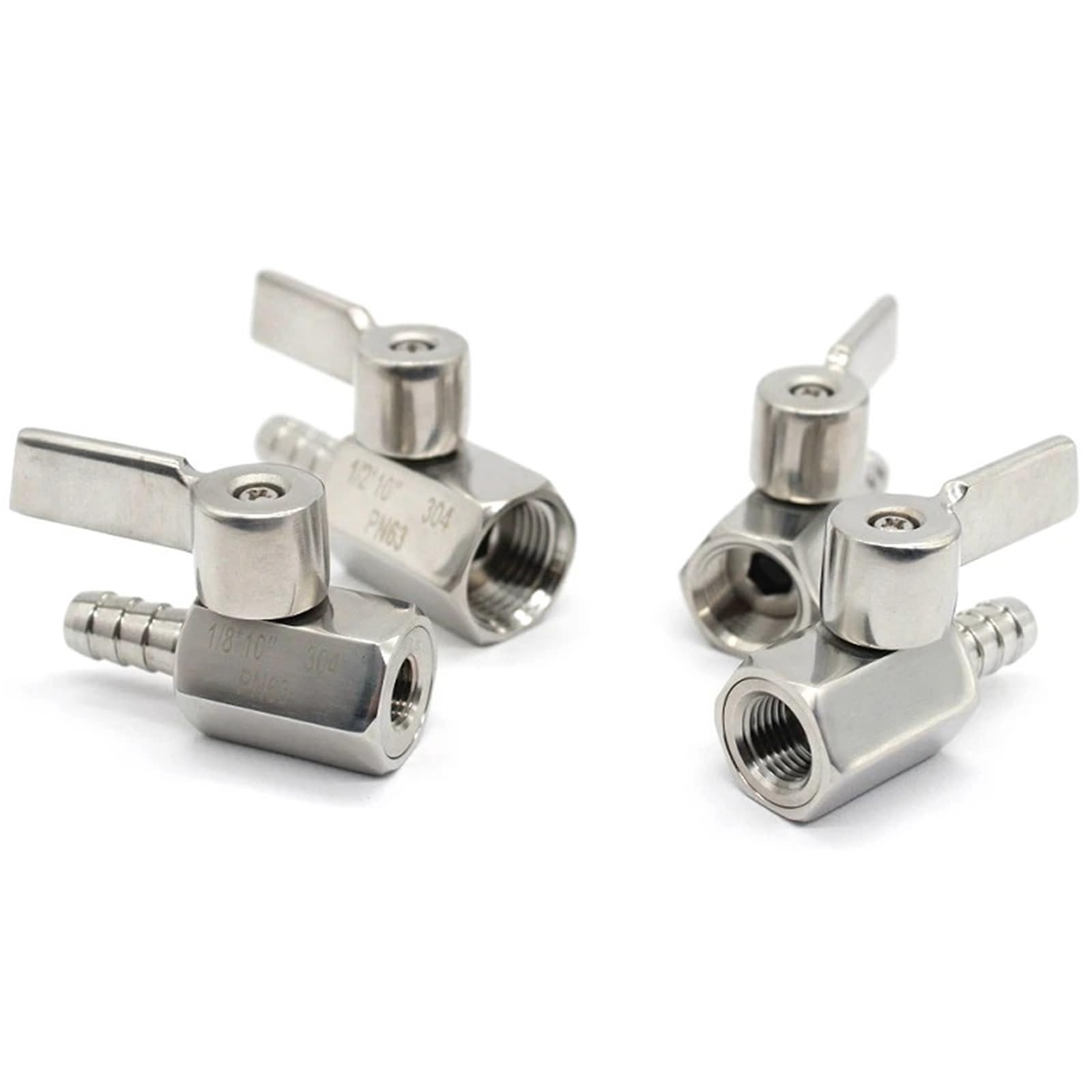 1 x zawór kulowy 1/8" do 3/4" ze stali nierdzewnej SUS 304 (1I2inchX10mm 148g)