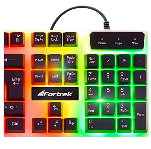 Teclado Gamer Multimidia Chromatic Gk-710 Preto Com Led Colorido Fortrek