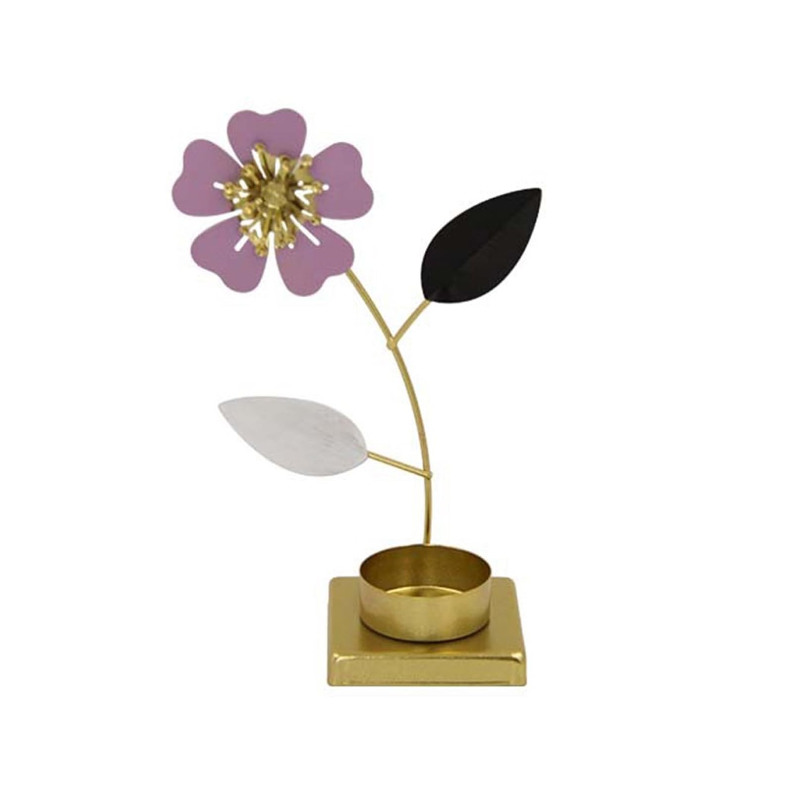Elnwnnkc Iron Holder with Butterfly Floral Detail Ornament Metal Tealight Candlestick for Table Centerpieces Party Decors Iron Holder
