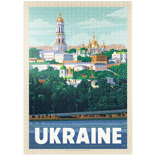MyPuzzle Ukraine : Kiev, Affiche Vintage - Premium 1000 Pièces Puzzle - Collection spéciale MyPuzzle de Anderson Design Group