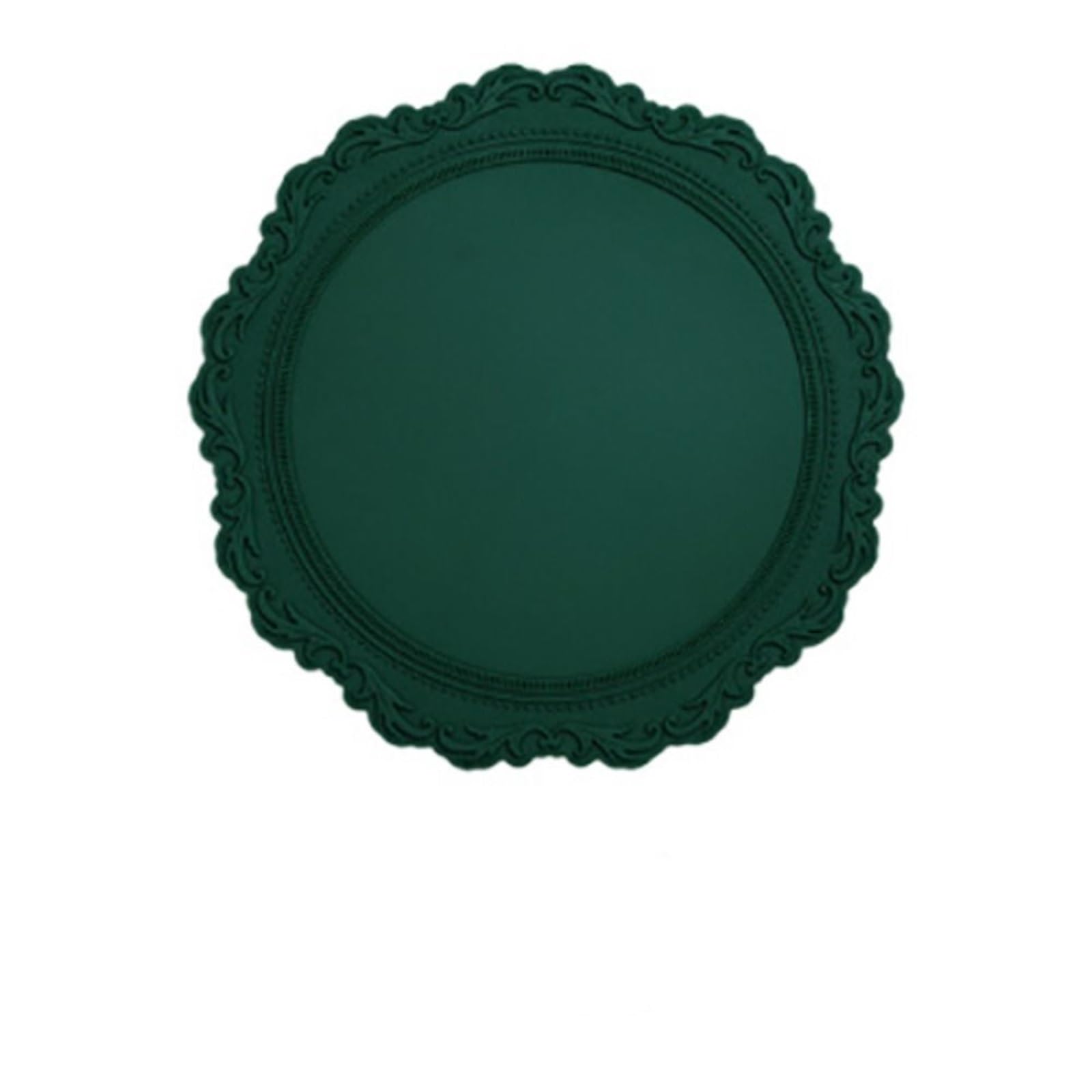 10Pcs Silicone Coaster Table Decoration Mat Round Lace Cup Non-slip Placemat for Cap(Color4)