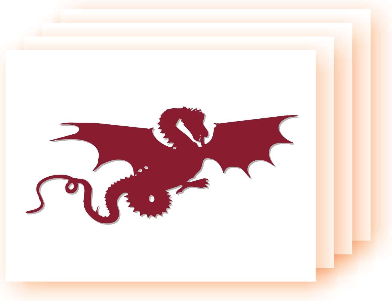 Flying Dragon XS-SMALL Vinyl Car Decal, Wall Art, Sticker, Window Decal, Wizard, Unicorn, Dragon, Mermaid, Fairytales, Princess, Mythical Creature
