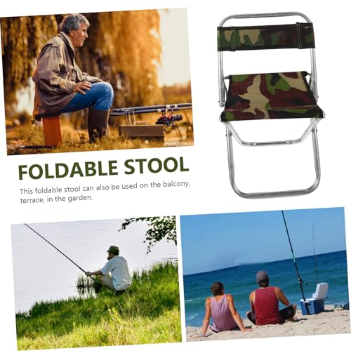 Tabouret pliable léger VICASKY avec assise compacte camouflage outdoor