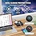 JouleLoom Power Strip Surge Protector with 8 Outlets, 4 USB and 2 USB C Ports, 5 Ft Extension Cord, Flat Plug, Wall Mount, Overload Protection Desk USB Charging Station for Home, Office（Black）
