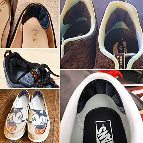 Image of Shoe Heel Inserts, 16 Pcs Mesh Self-Adhesive Heel Cushion Pads for Back of Heel, Heel Cushion Inserts Prevent Shoes Too Big for Women Men, Black