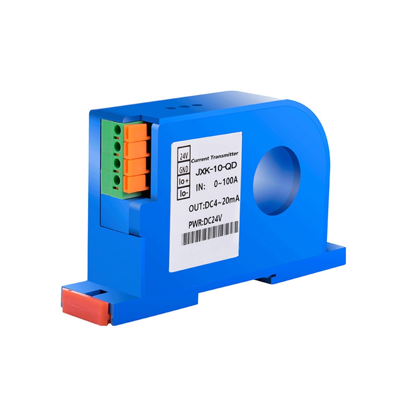 Druckwandler DC-Stromsensor 10 mA 20 500 A 50 A 300 A 600 A Stromwandler DC24 V 4–20 0–10 RS485 Hall-Effekt-Stromsender 22 mm Lochgröße Spannung (Farbe: 0–5 , Größe: DC0–100)(0-10v,DC0-10A input)