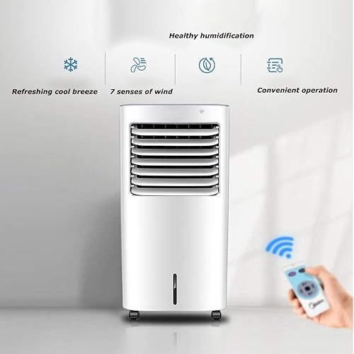 Miniatura 3 de Ventilador de refrigeración por evaporación, con control remoto, enfriador de aire portátil sin aspas, ventilador eléctrico y humidificador,