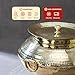 P-TAL Brass Patili with Lid and Handles for Cooking Teflon Free Degchi 3L Brass Handi for Cooking