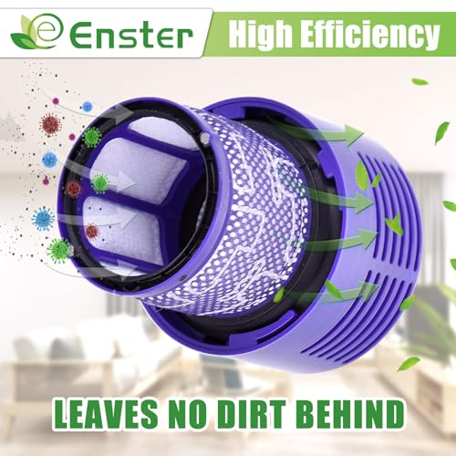 Ecnaka V10 Filter Replacement for Dyson V10 Animal, Absolute, Motorhead, Total Clean, SV12 (3 Pack, Reusable, 99.97% Effective, Washable)