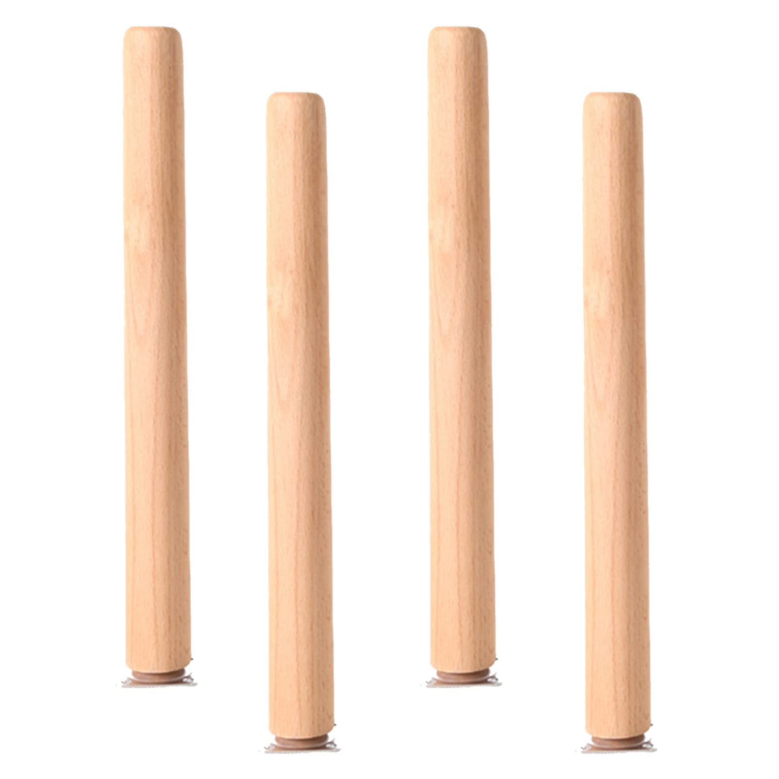 Pieds de cuisine de remplacement en bois de hêtre massif 70cm pour table basse et meuble salon