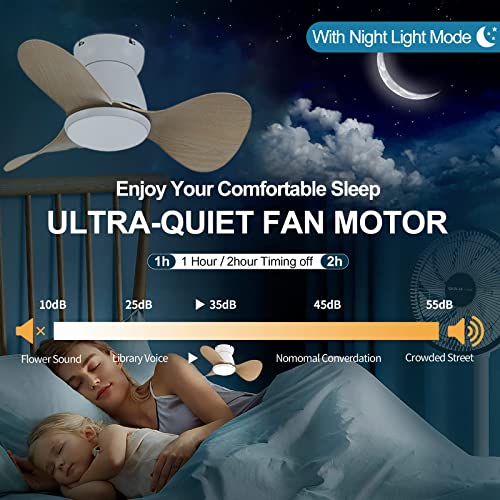 Ventilateur de plafond moderne aspect bois avec appli et télécommande - 7