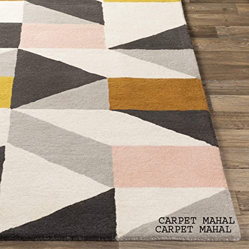 Image of Carpet Mahal Export Quality Handmade Tuffted Pure Woollen Carpet for Living Room Bedroom Size 6 x 6 feet Square (180X180 Cm) Color-Multi