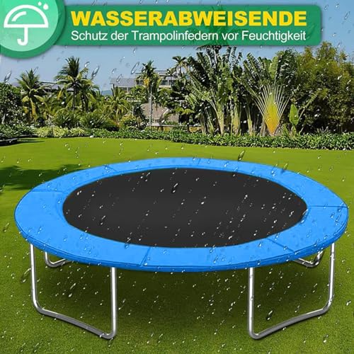 Ø 244 Cm Coussin De Protection Trampoline, Tapis De Protection, Bâche À Ressorts pour Trampoline Résistant Aux Rayons UV, Anti Déchirure – Image 3