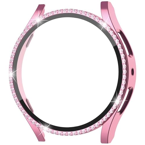 【TRIPLE RIVER】スマートウォッチ保護ケース・Galaxy Watch 6 用 ケース 耐衝撃 カバー 可愛い/かわいい/きらきら ラインストーン エレガント 強化ガラス ガラスフィルム付き 全面保護 液晶保護ケース ギャラクシーウォッチ6 40