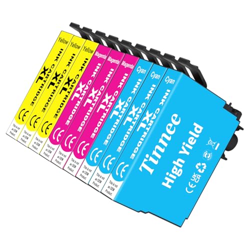 Tinnee Zestaw 9 wkładów 16 XL, wielopak kompatybilny z Epson Workforce WF-2630 WF-2760 WF-2750 WF-2660 WF-2650 WF-2540 WF-2510 WF-2530 WF-2010