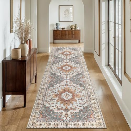 Image of Tangsoo Oriental 2.6x12 Hallway Runner Rugs Washable Runner Rug Non Slip