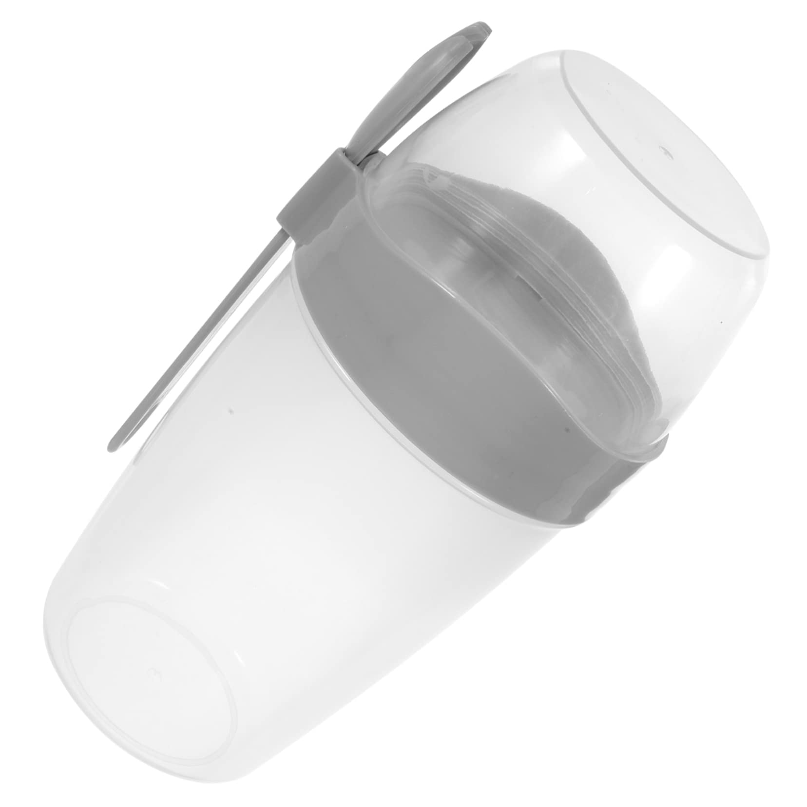 NAMOARLY Salad Dressing Shaker Cup Salad Bowl with Fork Double Condiment Containers