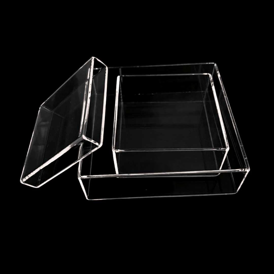 Zestaw naczyń kwadratowych ze szkła kwarcowego – 1 szt. – Idealny do zastosowań laboratoryjnych i hodowlanych(50x50x50mm)