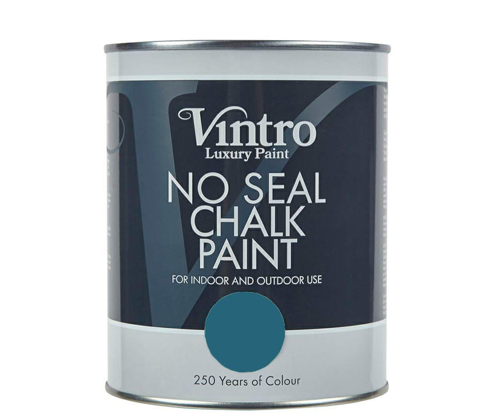Vintro Paint French Navy Chalk Paint 1L - No Seal - Rich Pigment - Low Odour - Water-Based