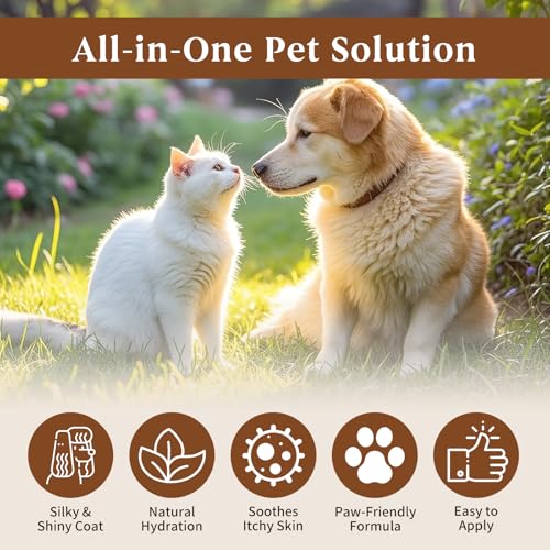 Image of Pet Fur Care Oil Detangles, Reduces Shedding Leave-in Conditioner for Dogs & Cats - Strengthen, Moisturize & Restore Natural Luster to Your Pet's Coat, 1.01 fl. Oz