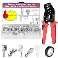 100 X TERMINALE SICUREZZA CAVI CAPOCORDA CONTATTO FASTON FEMMINA 6,3MM - Foto 3