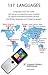 Geva Smart Language Voice Translator, Real Time Online 138 Languages translate, Two Way Portable Voice Translator (White)