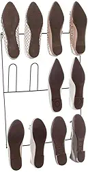 Sapateira para parede 6 pares Preto