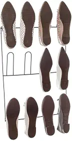 Sapateira para parede 6 pares Preto