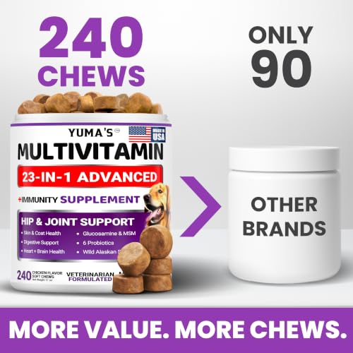 Dog Vitamins and Supplements, 240 Treats, Dog Multivitamin with Glucosamine - Image 2