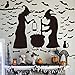 Ivenf Halloween Party Supplies Decorations Wall Decal Window Decor 2 Witches with Bats Spider Mouse & Crow