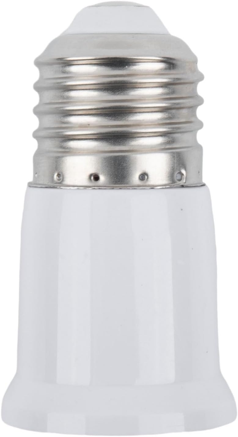 Light Bulb Socket Extender E26/E27 Base – 3 cm (1.2 in) & PBT Lamp Holder, Certified, 0–60W, 500g Max Load, Indoor Use Only