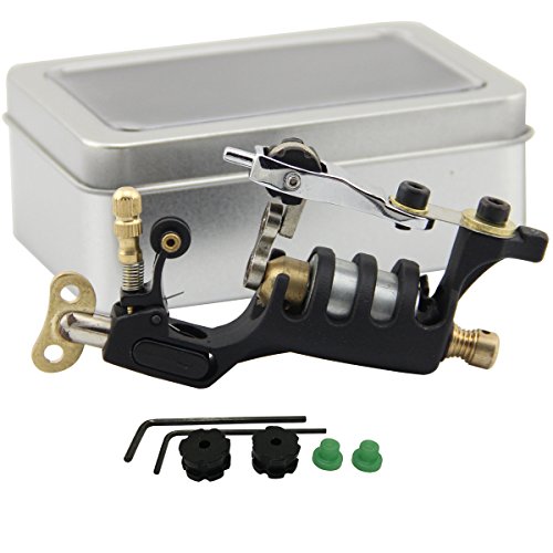 Rotary Tattoo Machine Body Art Beauty Machines Alloy Tattoo Motor Gun Rotarys Tatoo Machine Gun for Liner Shader Black Brown 2 Colors (Black)