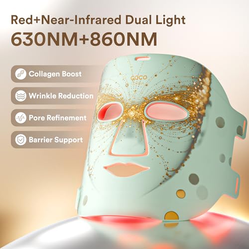 4 Color LED Face Mask Light Therapy, Red Light Therapy for Face, FDA Cleared with 324 Medical Grade Chips, 3 Modes for Anti Wrinkle & Acne, At-Home Skin Tightening Device, Luxury Beauty Gift - Image 5