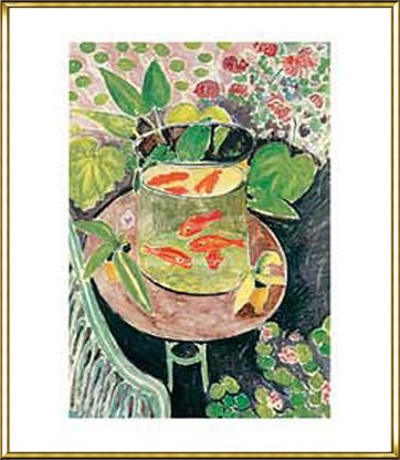 Amazon.co.jp: ポスター アンリ マティス 金魚 額装品 アルミ製