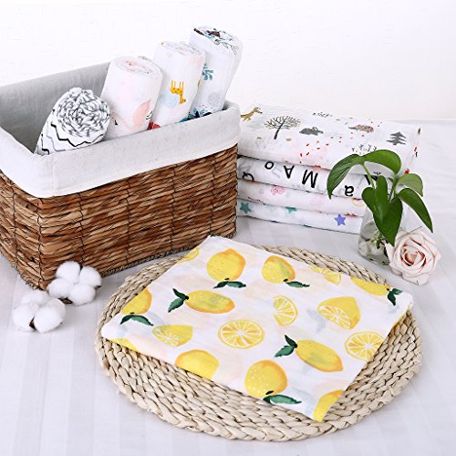 Couverture emmaillotage douce en mousseline, le cadeau de naissance idéal - 6