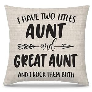 I Have Two Titles Aunt and Great Aunt Pillow Covers 18x18, Great Aunt Gifts, Aunt Gifts from Niece Nephew, Aunt Gifts Great Aunt Gifts for Christmas, Birthday Gifts for Great Aunt I Have Two Titles Aunt and Great Aunt Pillow Covers 18×18 Great Aunt Gifts Aunt Gifts from Niece Nephew Aunt Gifts Great Aunt Gifts for Christmas Birthday Gifts for Great Aunt