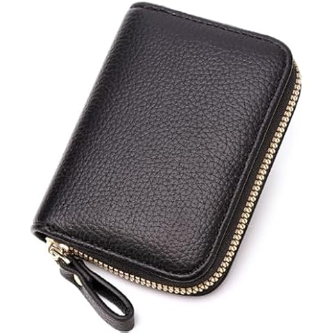 Porte-cartes RUOJLING en cuir noir Cover
