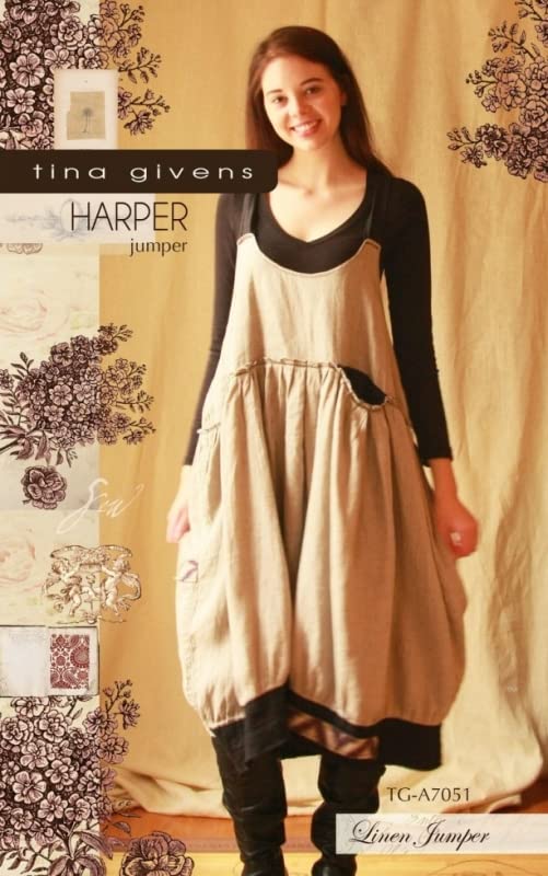Amazon.com: Sew Tina Givens Sewing Pattern Harper Jumper Dresses XS-XL :  Arts, Crafts & Sewing