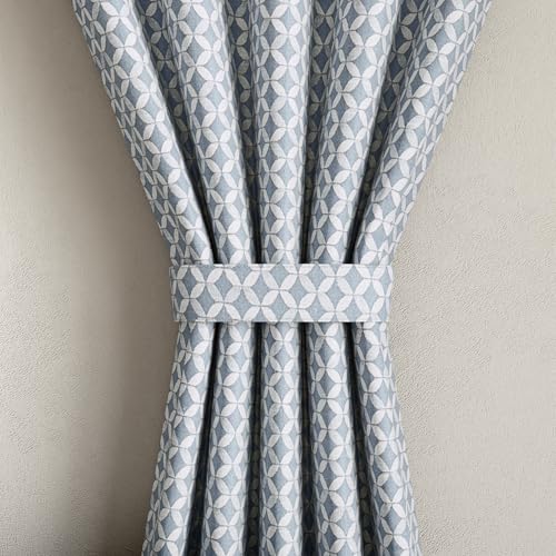 Image of Wakefit Curtain | Door Curtains 9 Feet Long | Set of 2 | Semi Blackout Curtain | Blocks Upto 70% of Light | Rich Jacquard Weave with Textured Detailing | Sky Blue