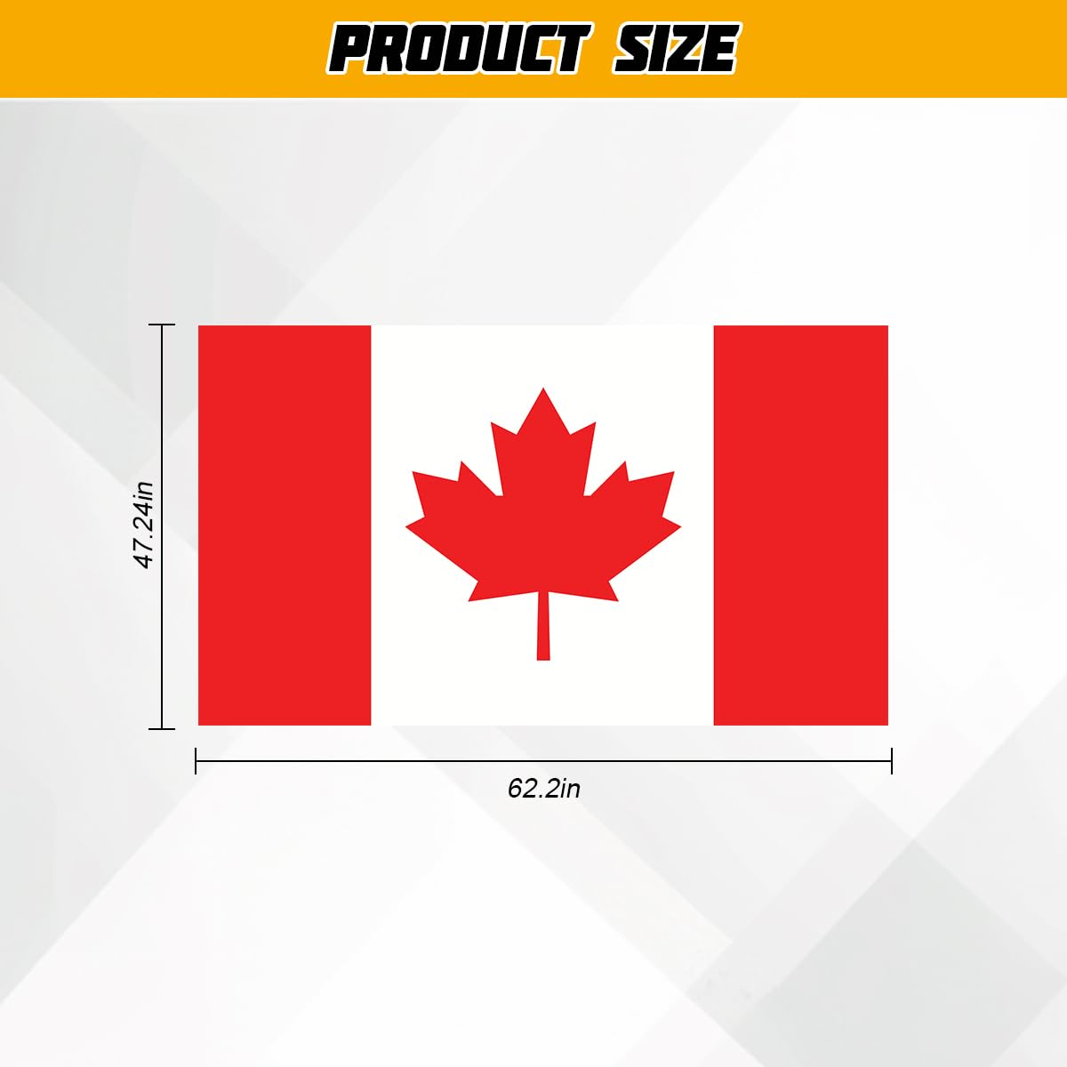 TNAIYH Canada Flag Car Hood Cover 63x47 Elastic Fabrics Vehicle Country Flag Bonnet Banner Weatherproof Automotive Exterior Decoration — view 2