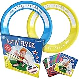 Activ Life Best Kids Flying Rings [Yellow/Cyan] - Top Birthday Presents & Gifts for Young Boys Girls Ages 3 and Up - Ultimate Outdoor Toss Beach Toys Vacation, School Playground, Park, Pool Fun